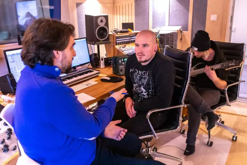 Besprechung einer Aufnahme-Session
